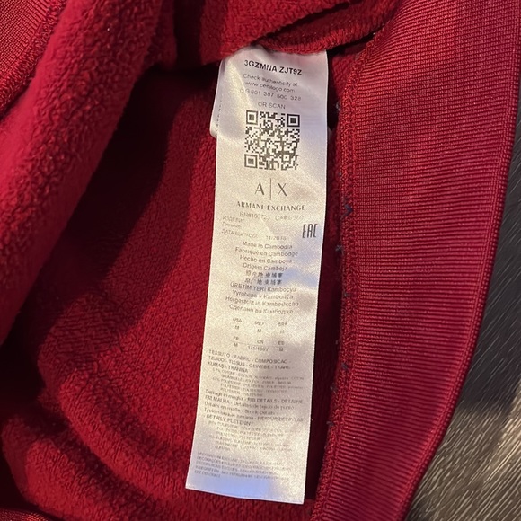 Armani Exchange embroidered red crew sweater - Picture 10 of 15